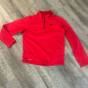 Nike men Red 1/4 Zip Performance Jacket